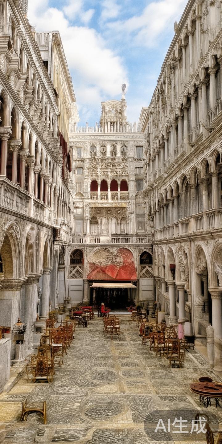 在澳门威尼斯人度假村中，仿真威尼斯元素不仅体现在外
