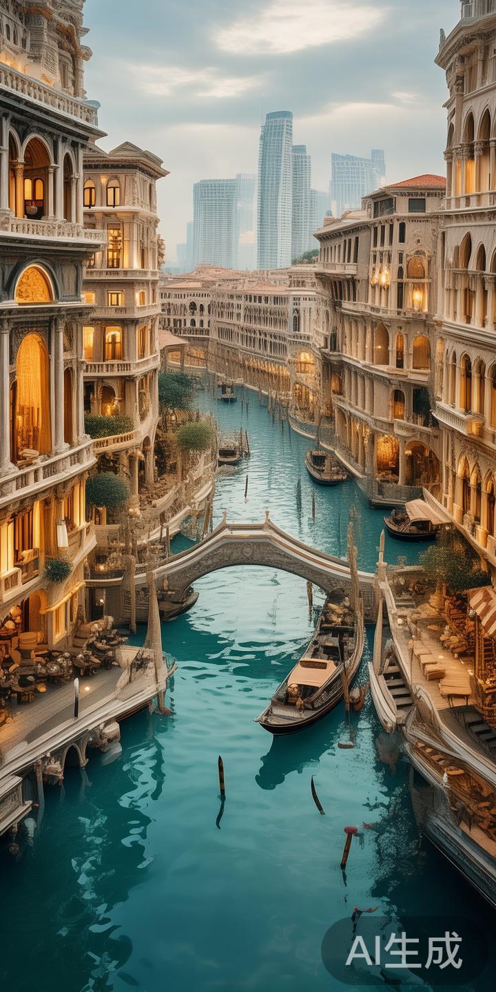 威尼斯人澳门的房地产设计灵感源自欧洲威尼斯古城，其